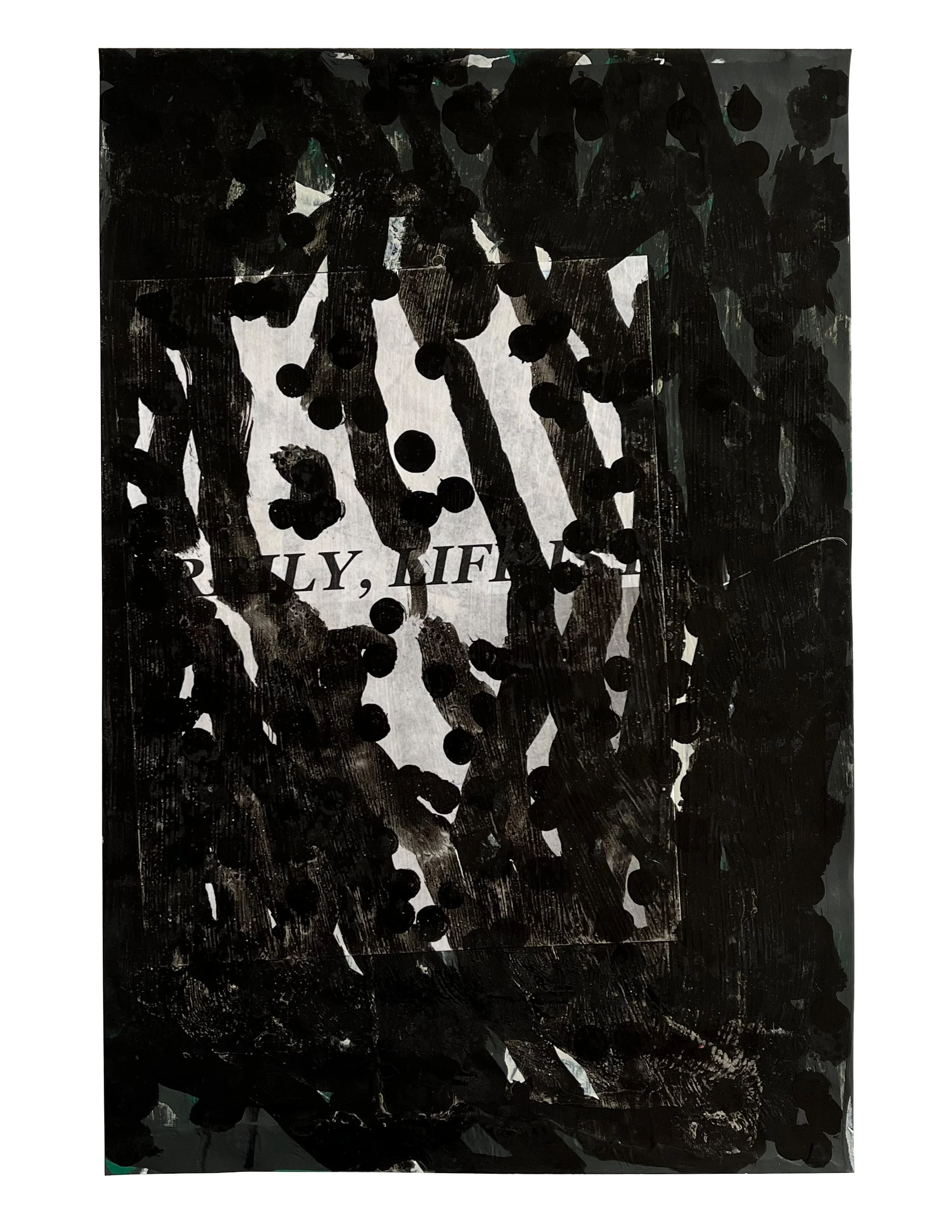 Have You Ever Read 1984? (0046), 2025 18 × 12 inches Household paint, ink, paper, and toner