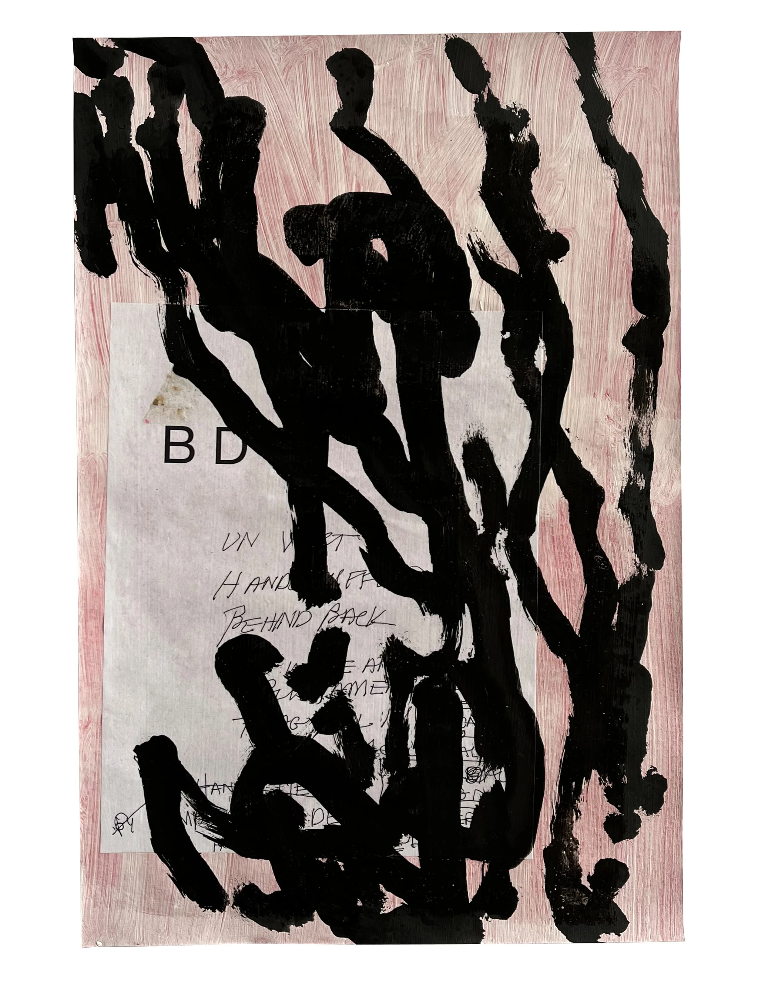 Have You Ever Read 1984? (0047), 2025 18 × 12 inches Gesso, paper, toner, and ink