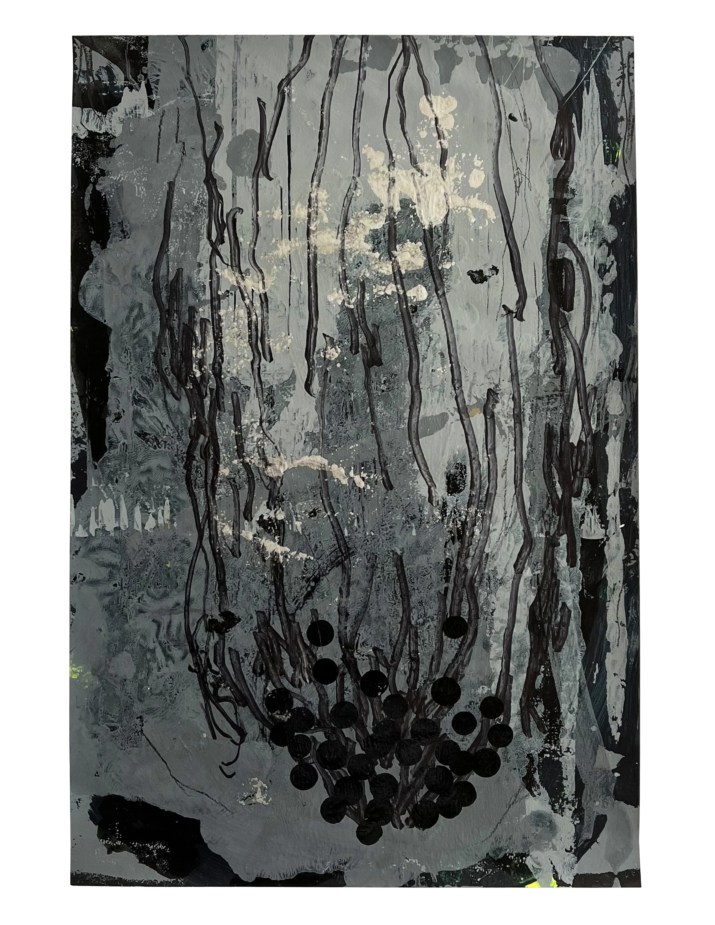Have You Ever Read 1984? (0051), 2025 18 × 12 inches Household paint, ink, and wax pencil