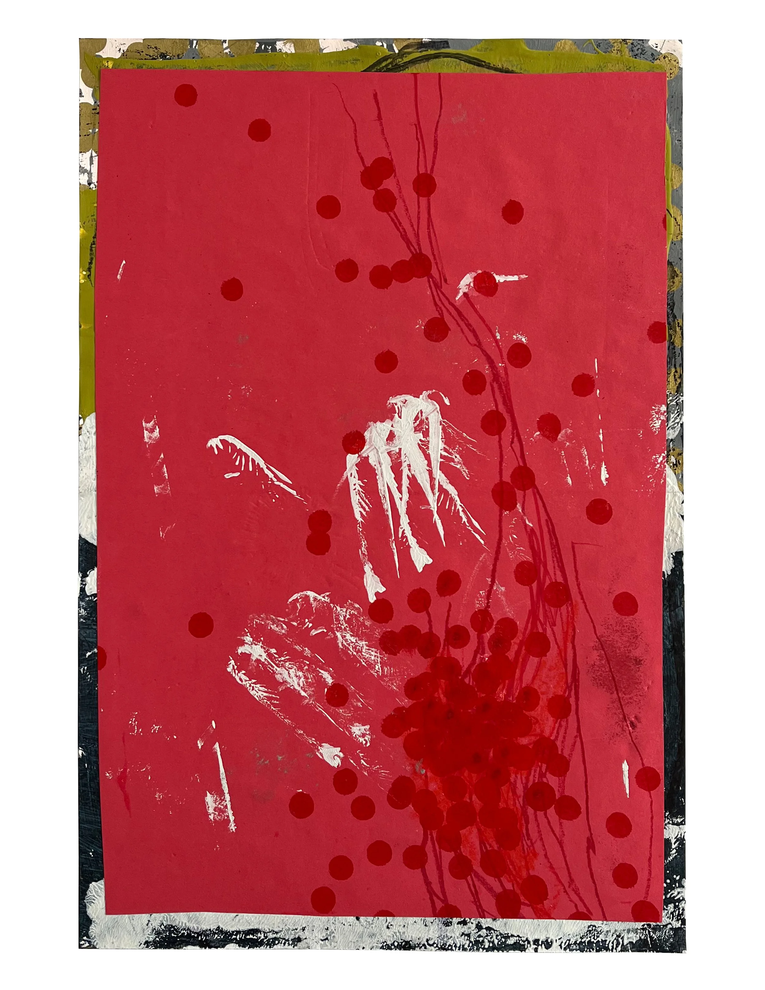 Have You Ever Read 1984? (0055), 2025 18 × 12 inches Acrylic, household paint, ink, paper, and wax pencil