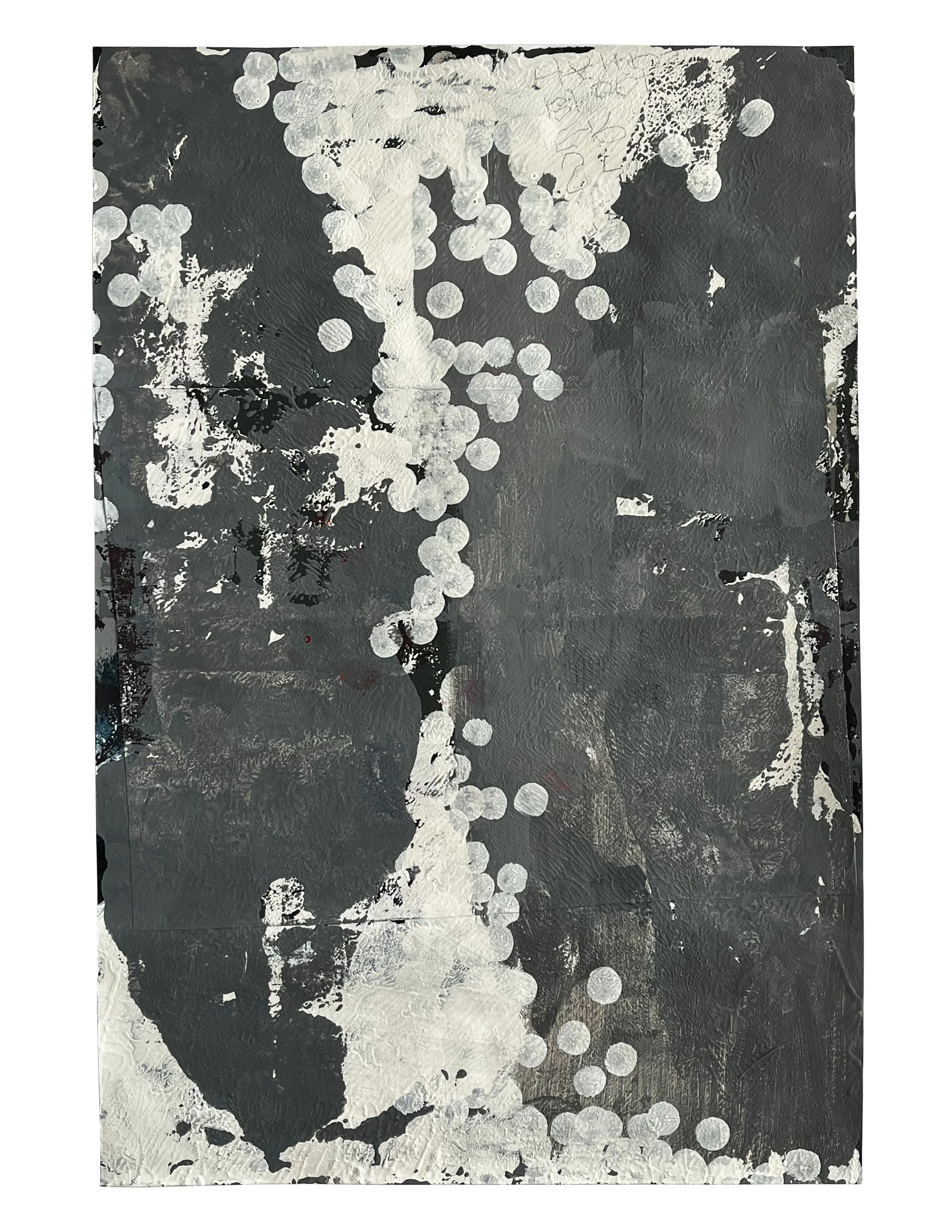Have You Ever Read 1984? (0057), 2025 18 × 12 inches Household paint, ink, paper, graphite, and wax crayon