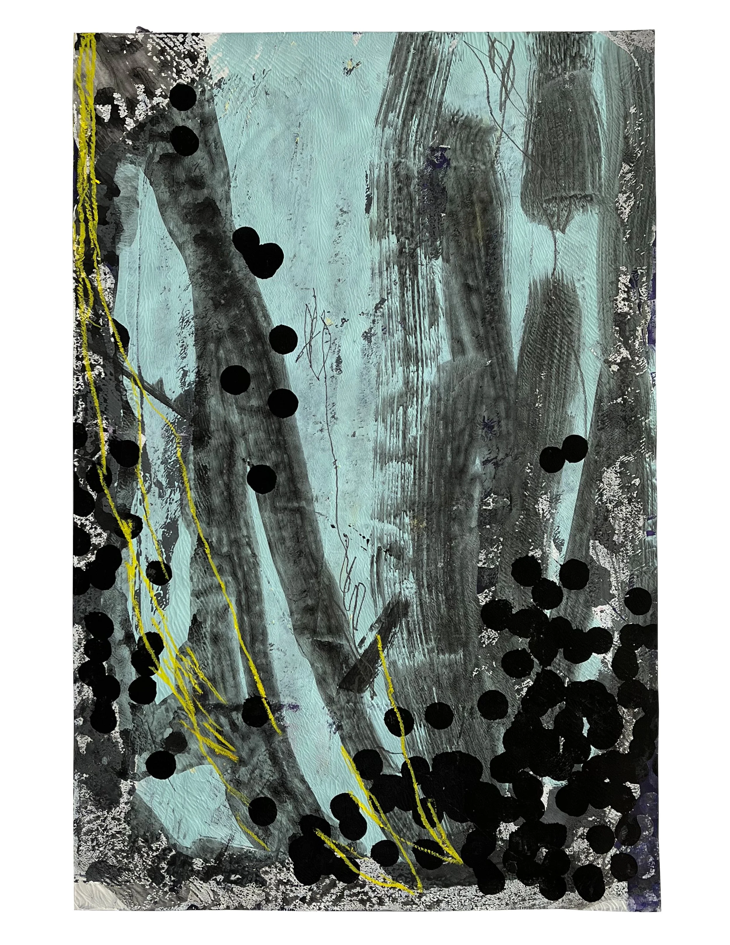 Have You Ever Read 1984? (0060), 2025 18 × 12 inches Acrylic, household paint, ink, graphite, and wax pencil