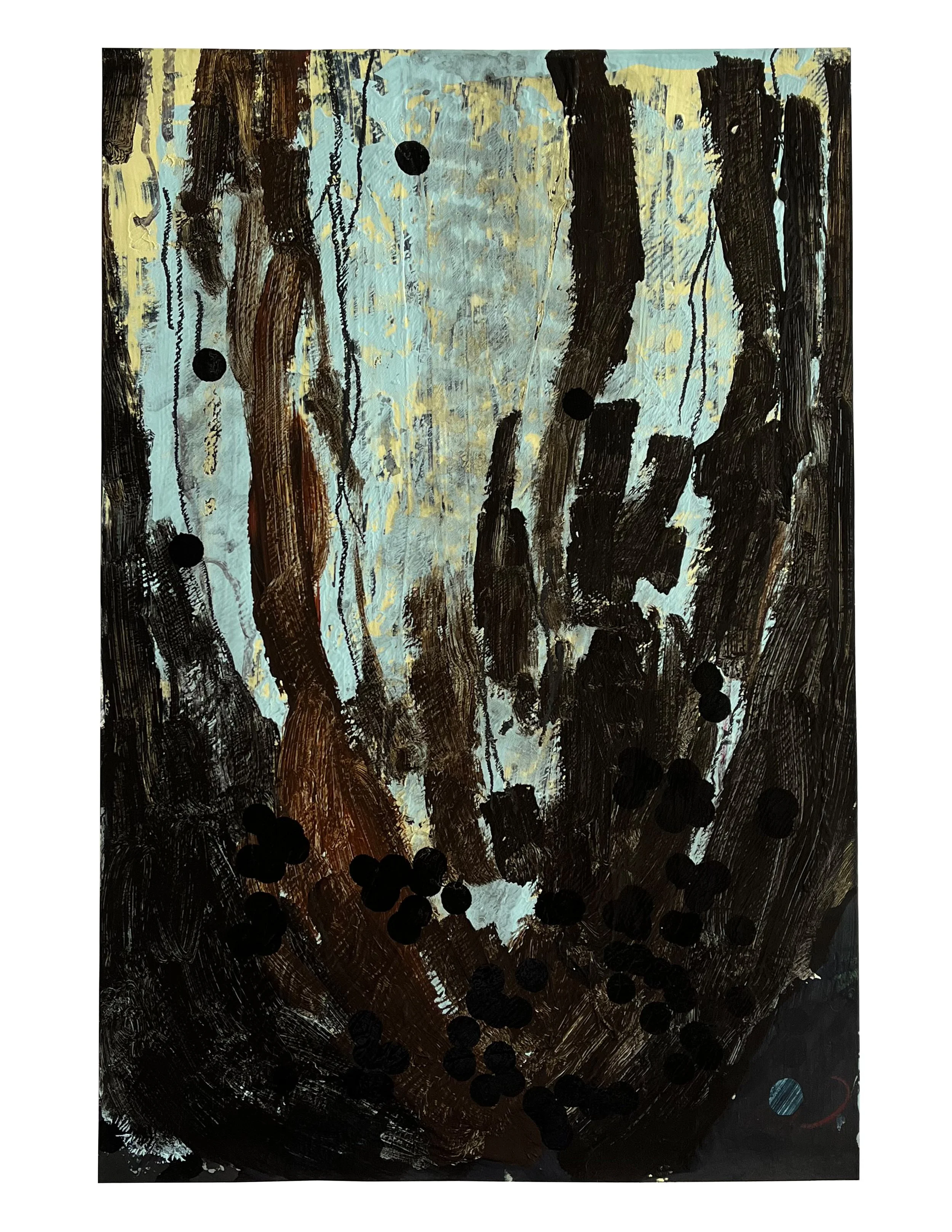 Have You Ever Read 1984? (0062), 2025 18 × 12 inches Acrylic, household paint, ink, and wax pencil