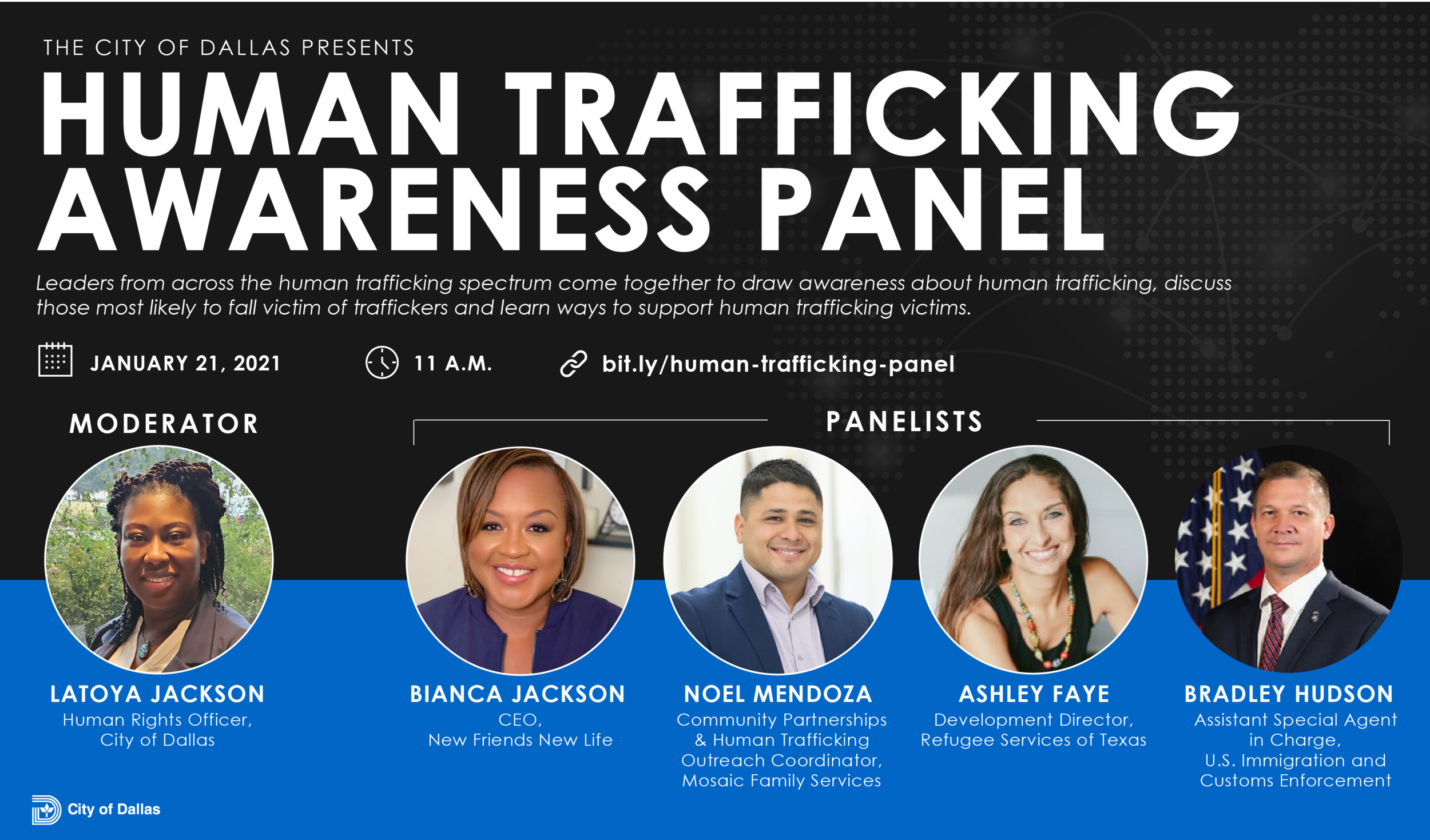 Human Trafficking Awareness Panel hosted by the City of Dallas