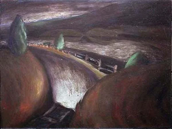 Curve by the reservoir