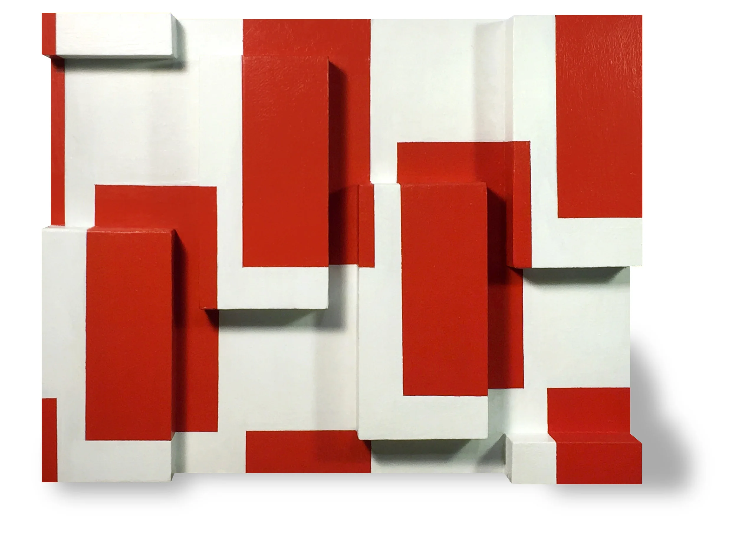 Rectangle blocks in red and white