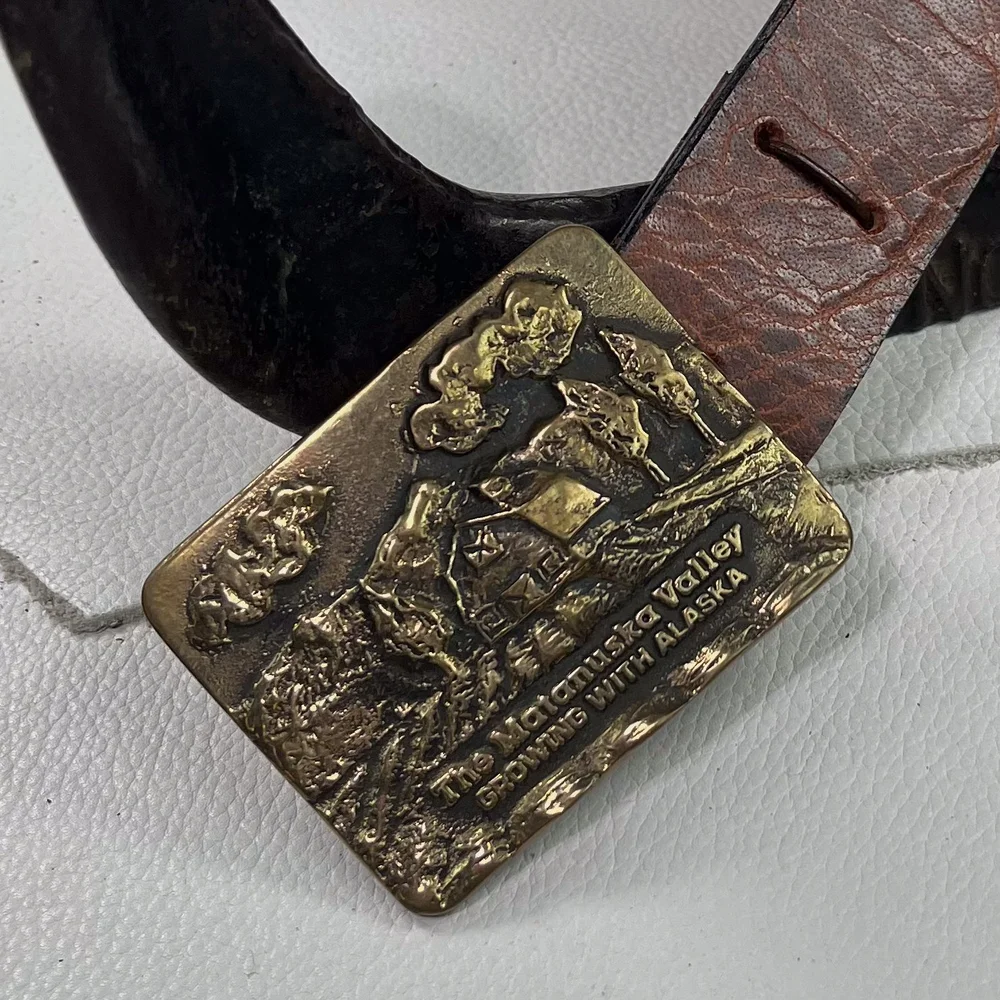 Matanuska Valley Alaska Belt Buckle — Masada Leather