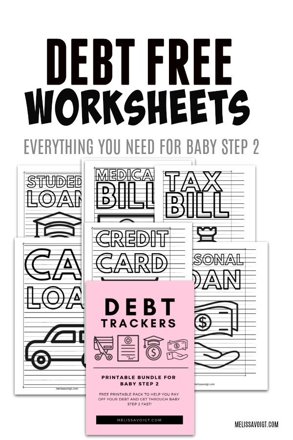 Debt Trackers For Baby Step 2 Melissa Voigt