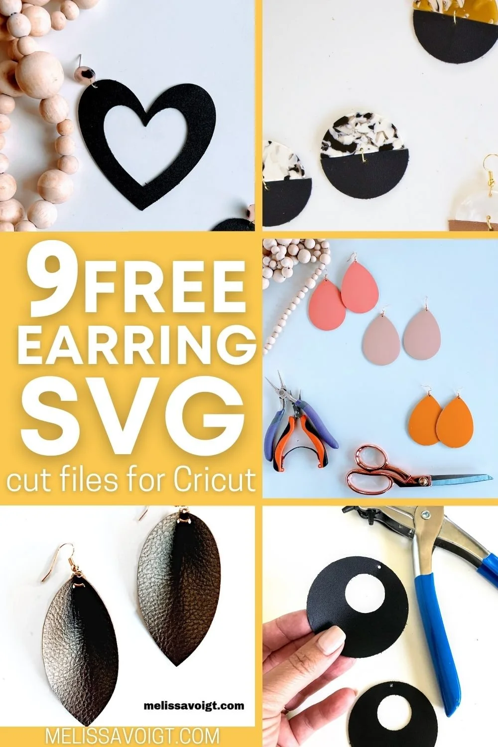 9 Free Earring SVG files; free templates for Cricut