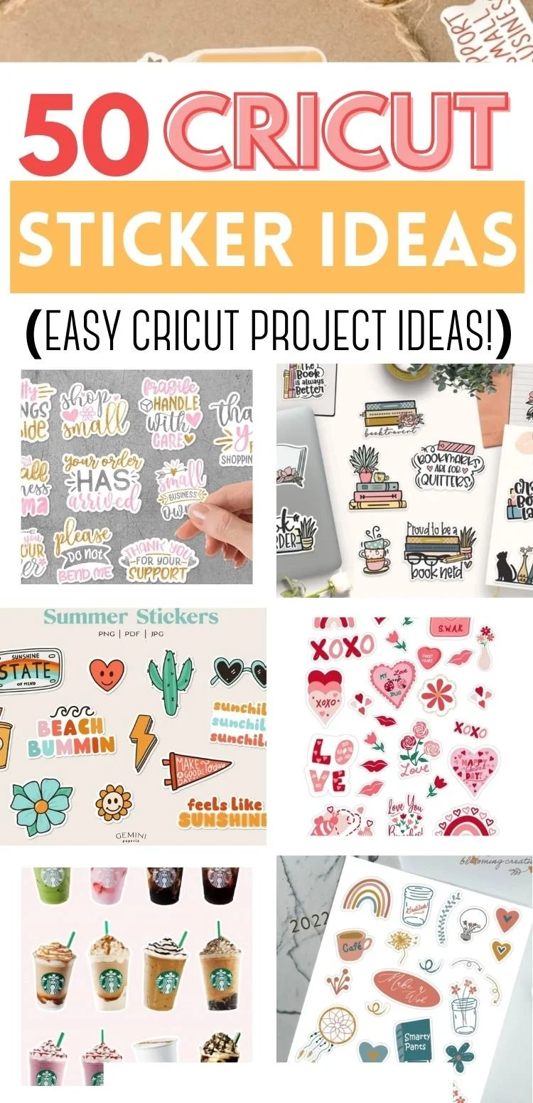 50 best Cricut Sticker Ideas; how to make stickers