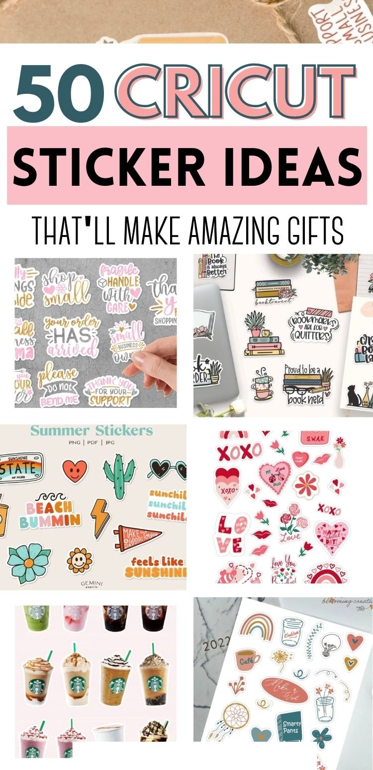 50 best Cricut Sticker Ideas; how to make stickers — melissa voigt