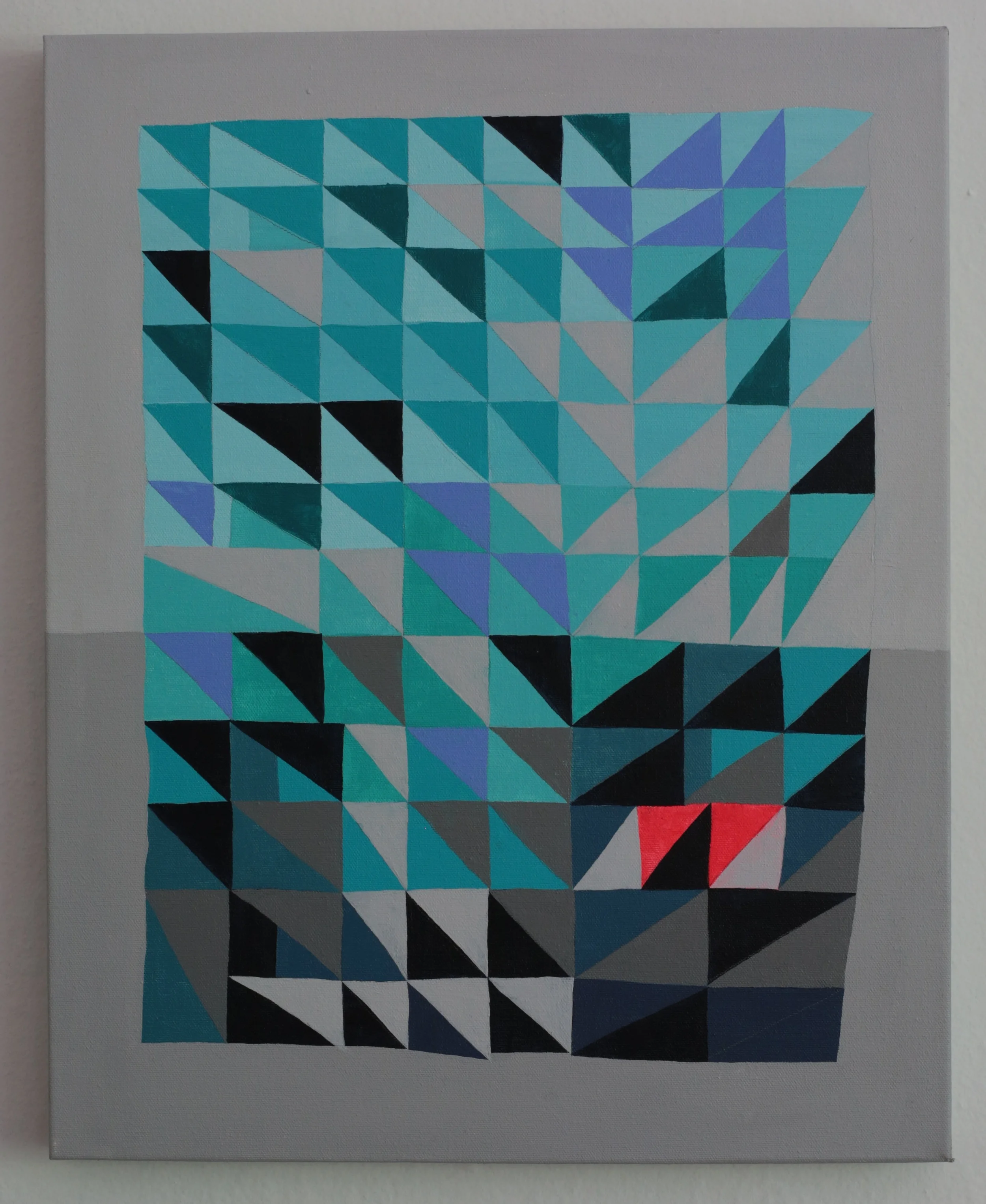 exploration; acrylic and graphite on canvas, 16"x20" (sold)