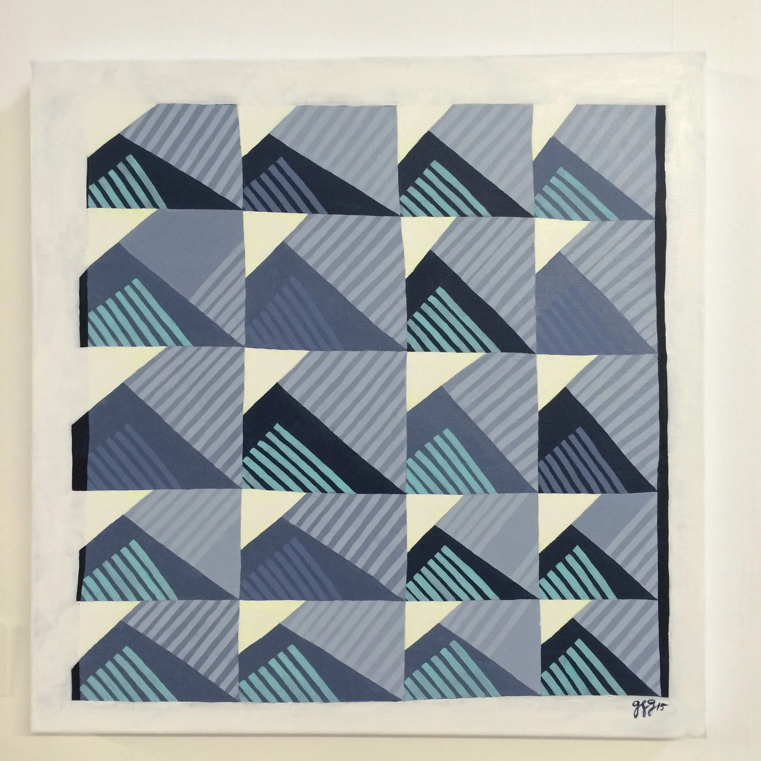   frost ; acrylic and graphite on canvas, 20"x20" (sold) 