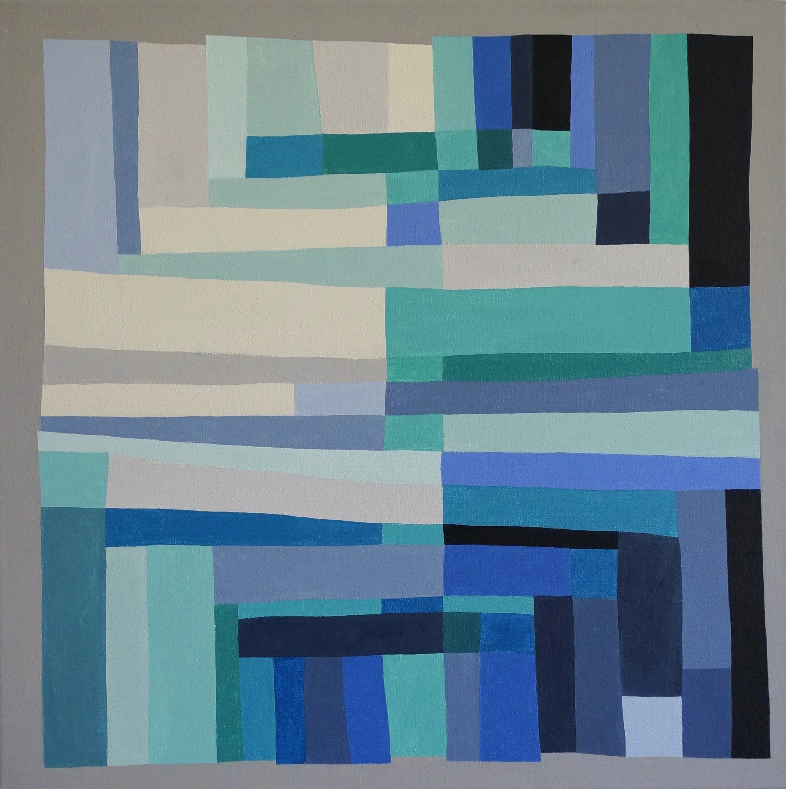 tidal; acrylic and graphite on canvas, 20"x20" (sold)