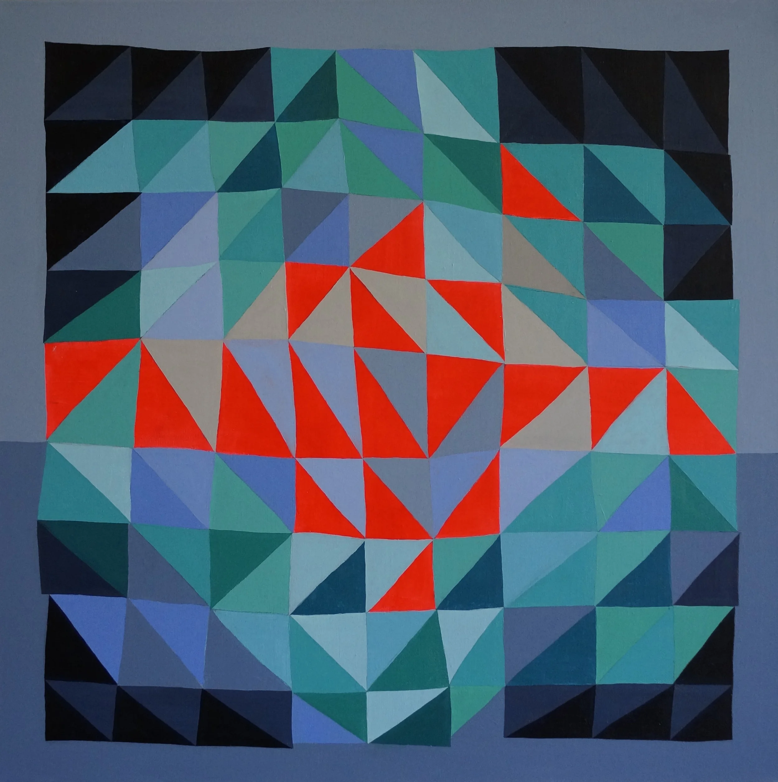 heart of hearts ; acrylic and graphite on canvas, 24"x24" (sold)