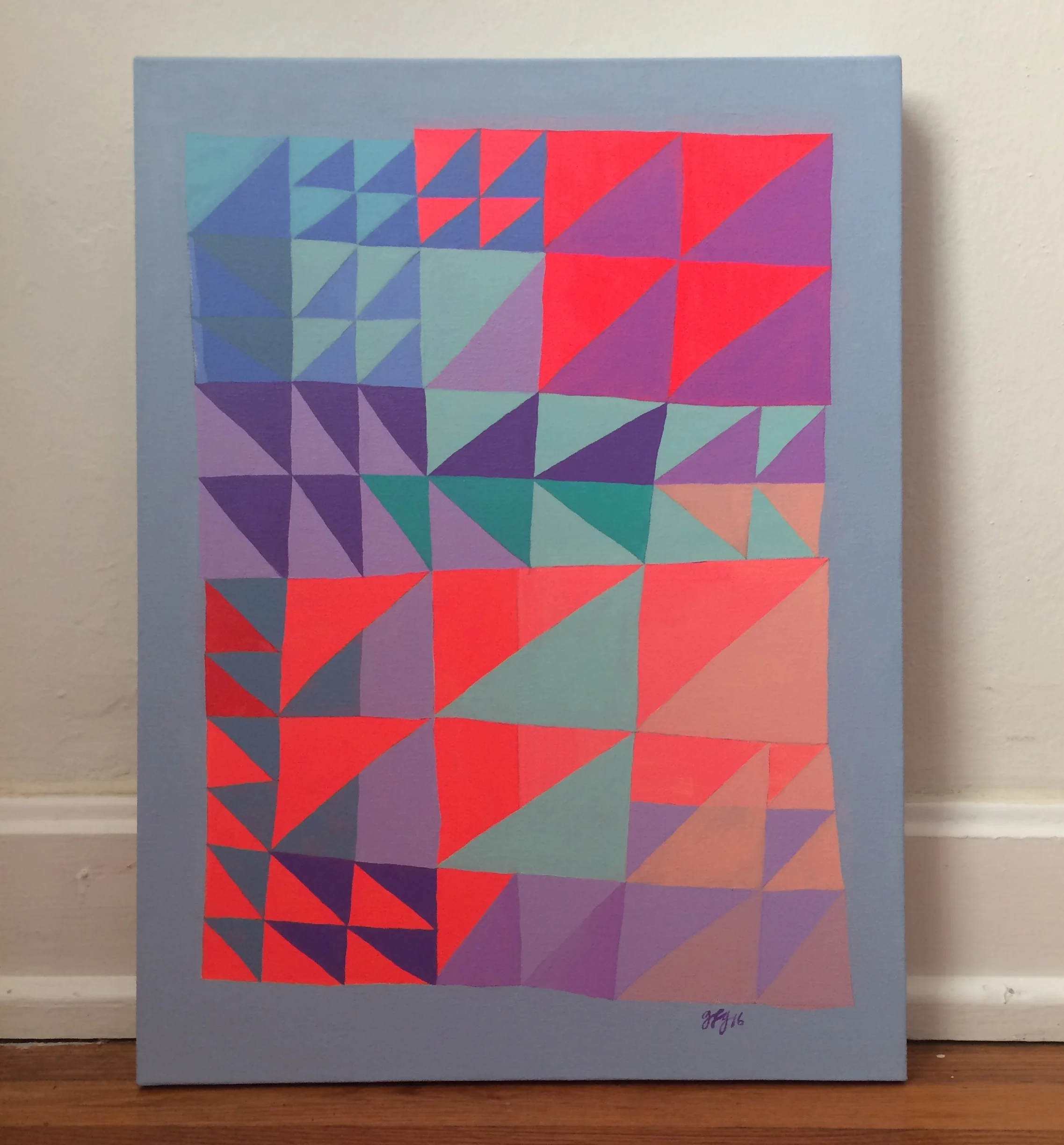broadway, 6:47 pm ; acrylic and graphite on canvas, 18"x24"