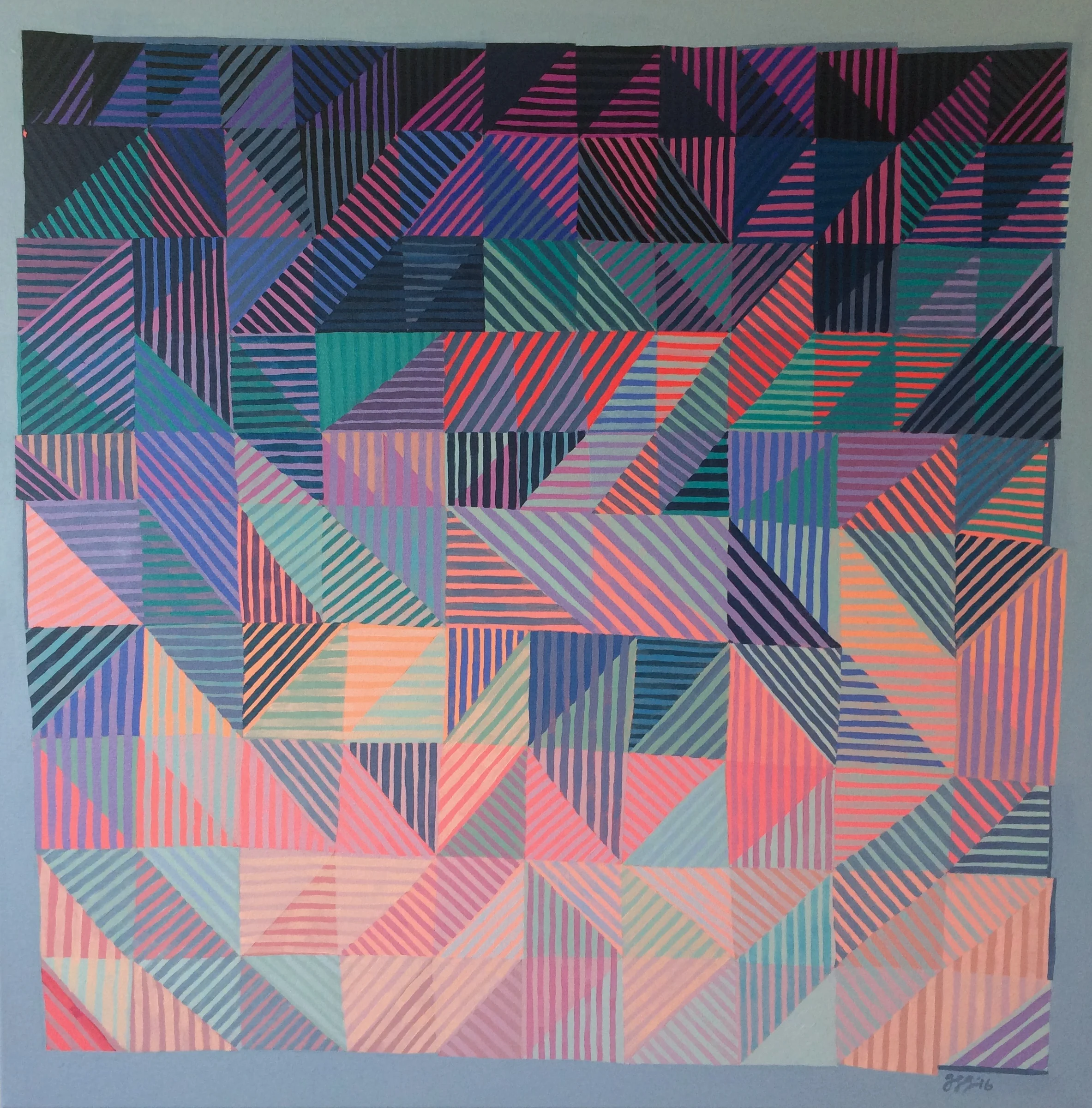   dusk ; acrylic and graphite on canvas, 36"x36" 