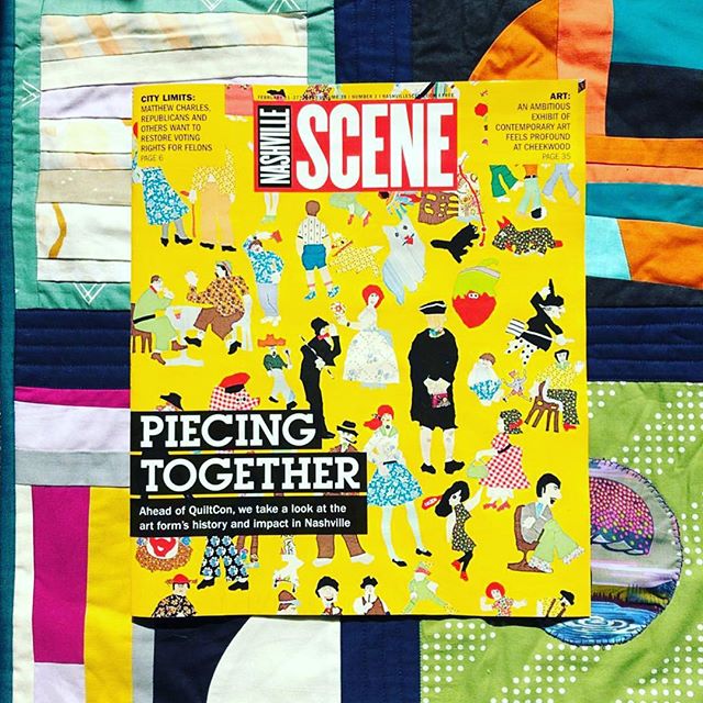 Hey, guess what?? I am: A.) SO EXCITED about the badass @nashvillescene feature on quilting and B.) exceptionally honored that my interview with the inimitable @laurahutsonhunter is included, and C.) particularly thrilled because I&rsquo;ve just pick