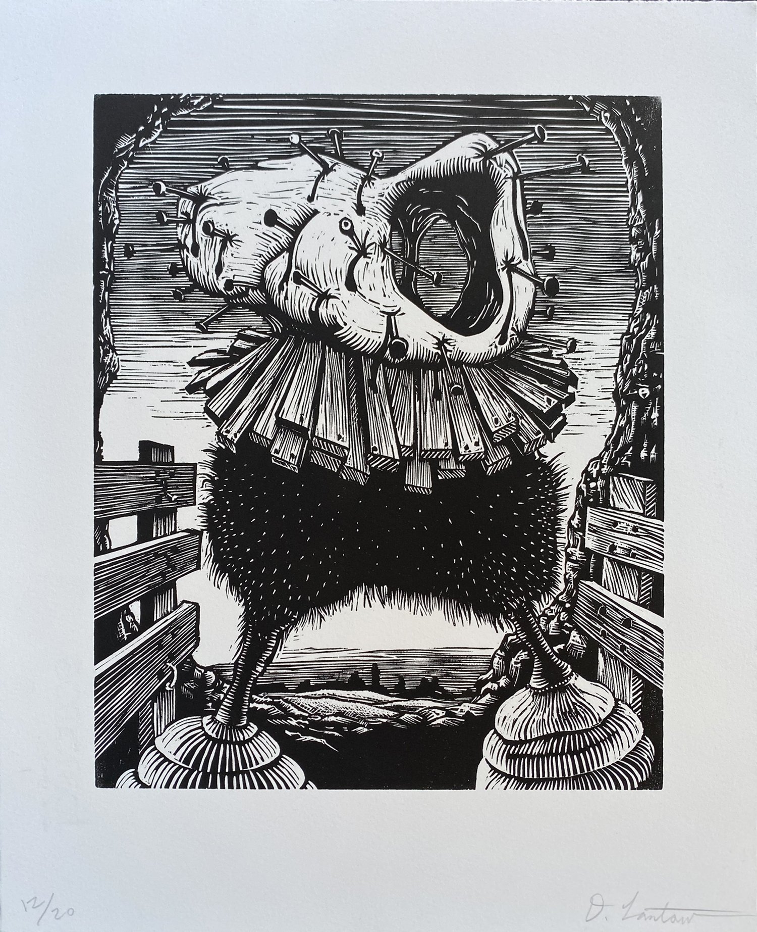 Woodcut Print Edition of 20 13” x 11”