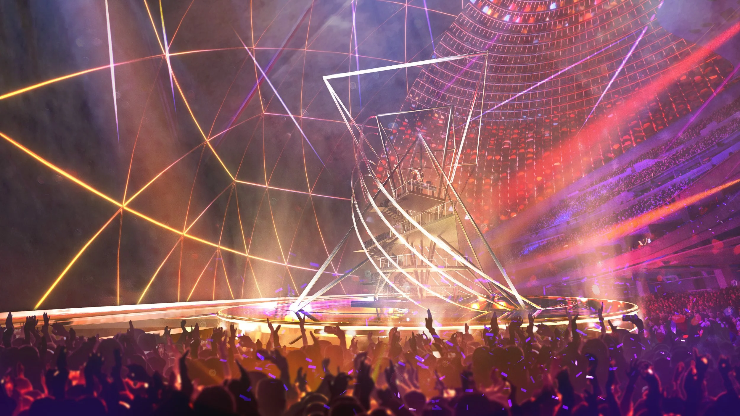 Screen concept for EDM concert.