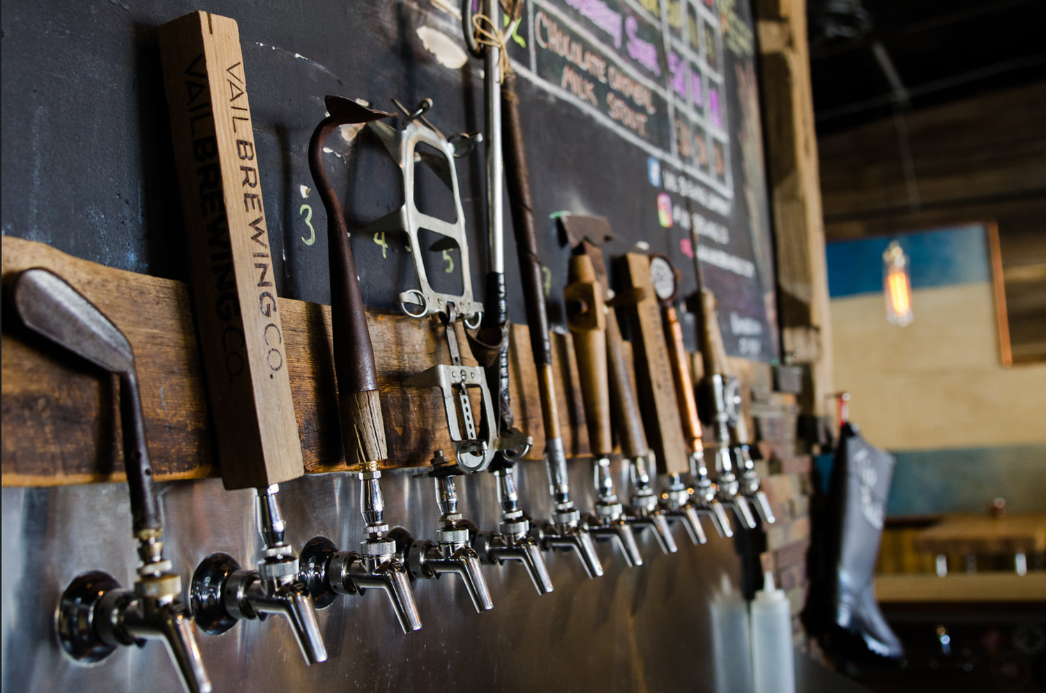 Eagle-Vail Brewery tap wall