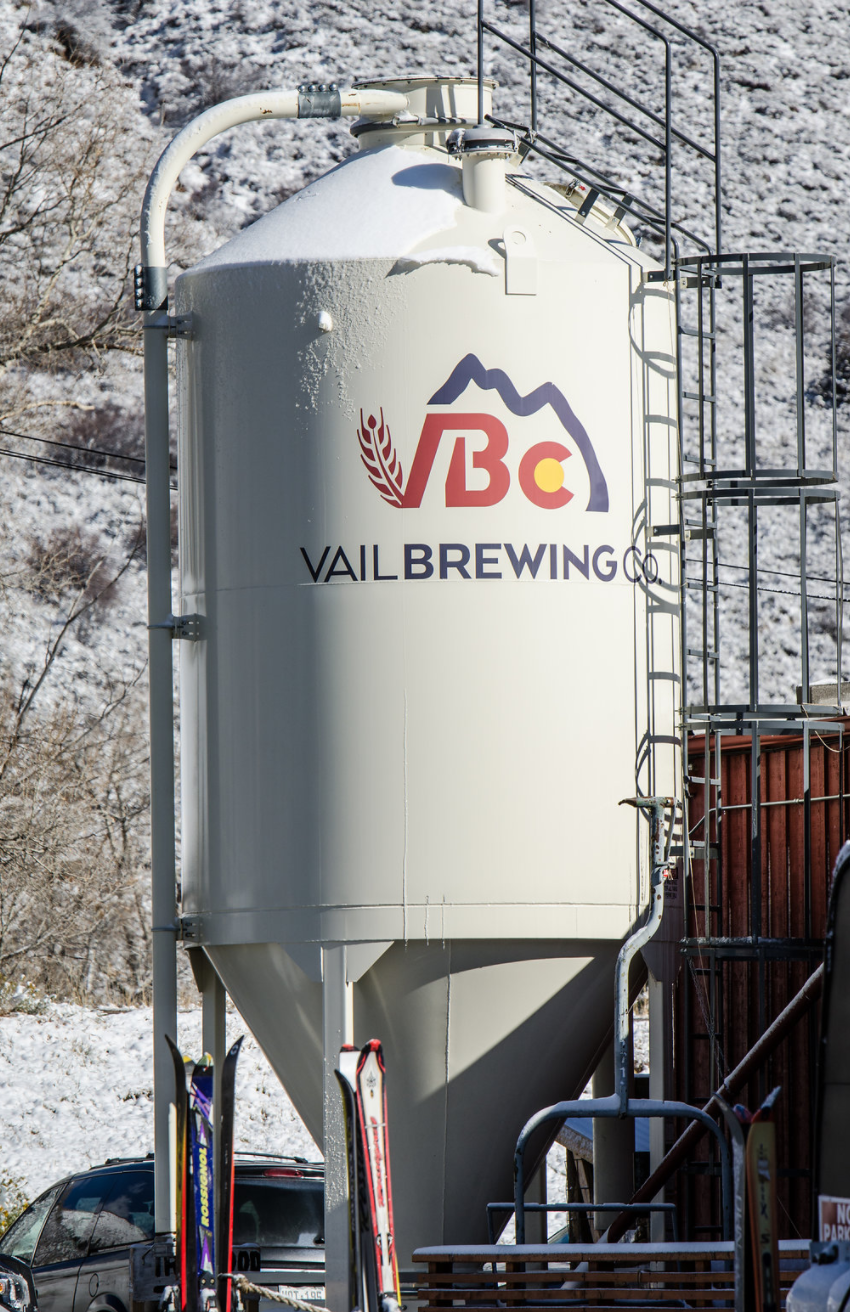 Grain silo at the Eagle-Vail brewery