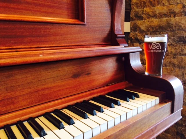 The original tasting-room piano
