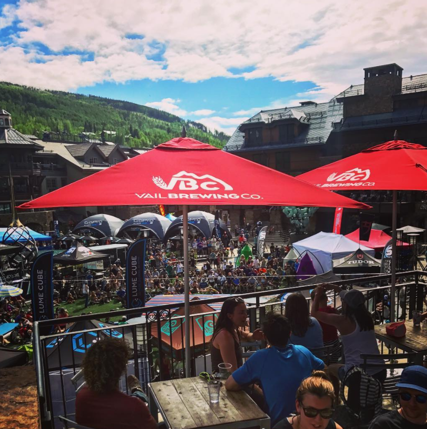 A summer event outside Vail Brewing Co.