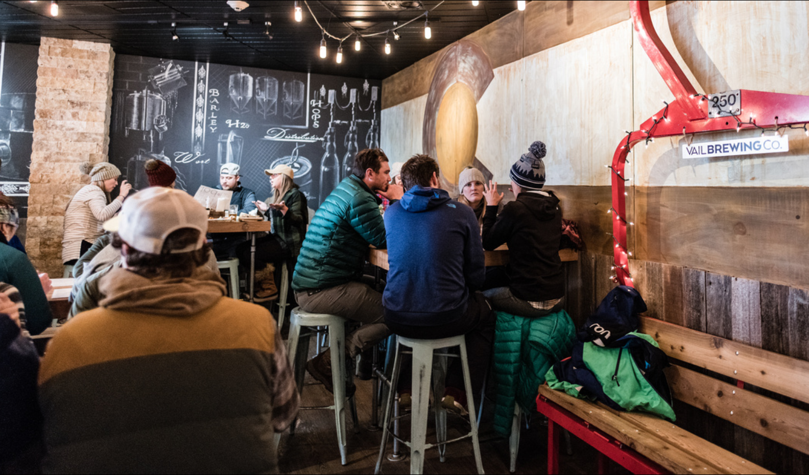 Après beers at Vail Brewing Co.