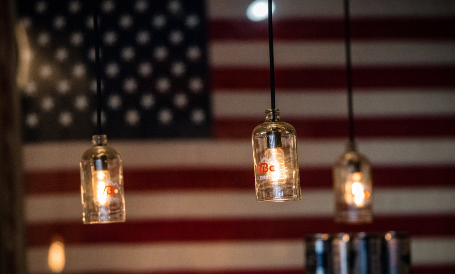 The American flag flown by VBC's founders while serving