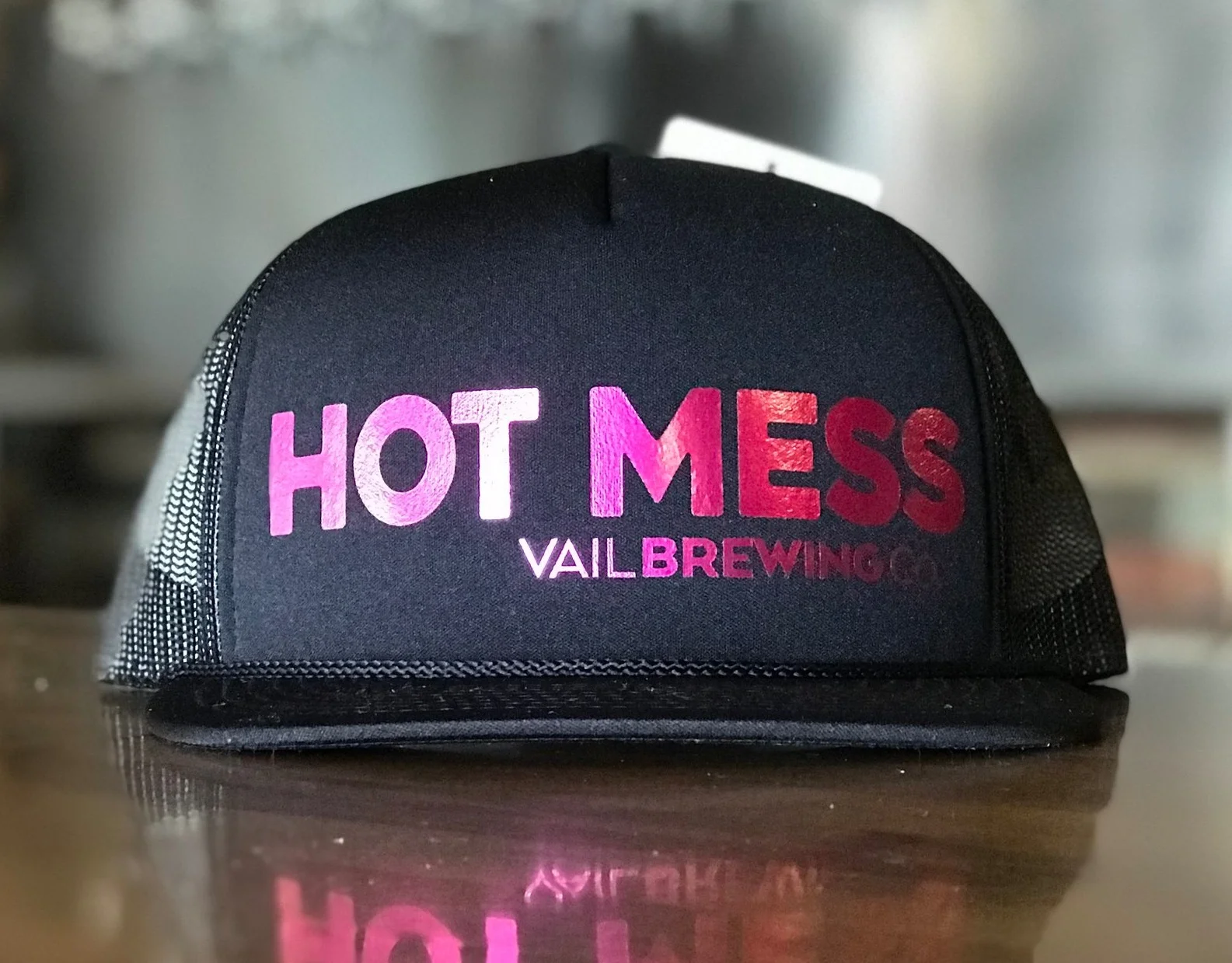 VBC HOT MESS Hat - Black/Metallic Pink