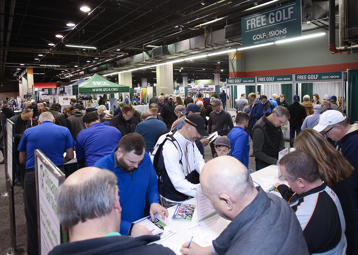 A lot of eager golfers ready to kick off the season with a FREE round of golf, courtesy of GolfVisions!