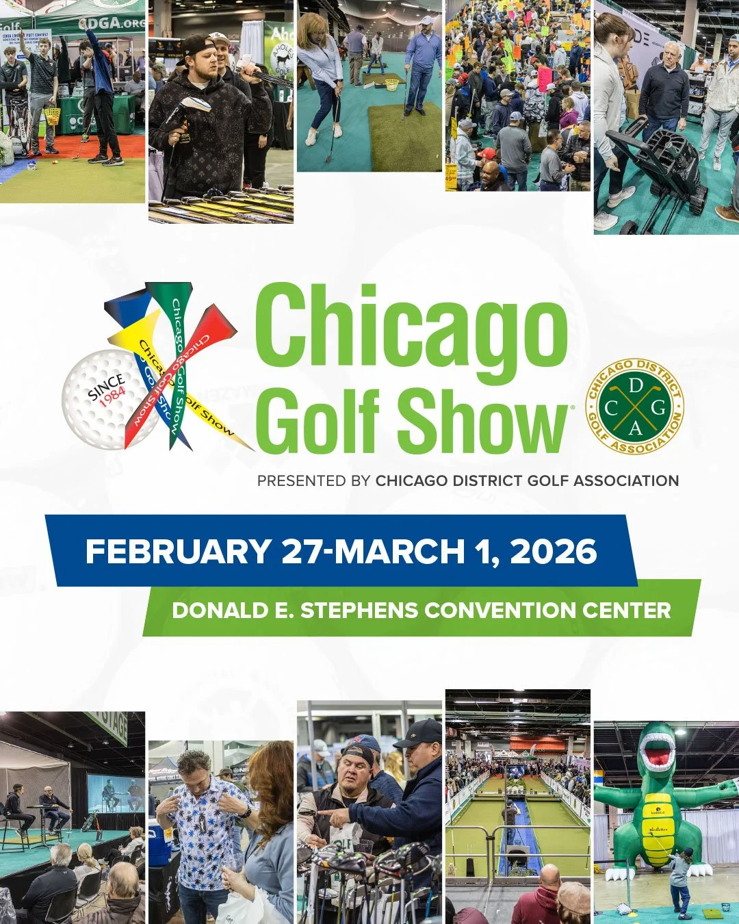 📣 Calling all Chicagoland golfers! The Chicago Golf Show&reg; presented by @cdgagolf  returns FEBRUARY 27-MARCH 1, 2026, to the @desconventioncenter in Rosemont! ⛳ Mark your calendar and click the 🔗 in our bio to sign up for show updates!