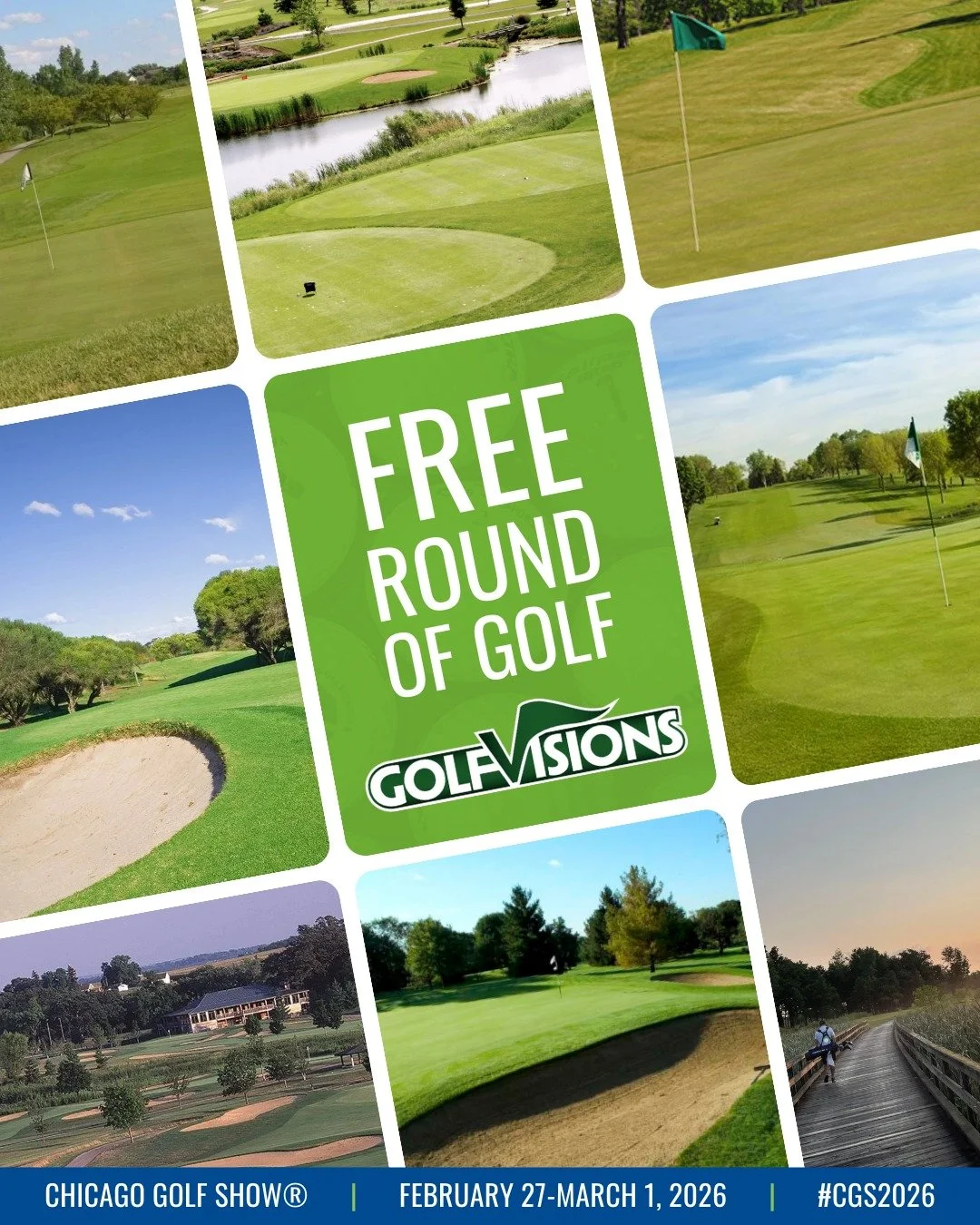 Did you know your #CG2026 ticket 🎟 also gets you a free round of golf? It's true! Every paid attendee will have the opportunity to obtain a voucher for a free round of golf at participating GolfVisions locations. Stop by the &lsquo;Free Golf&rsquo; 