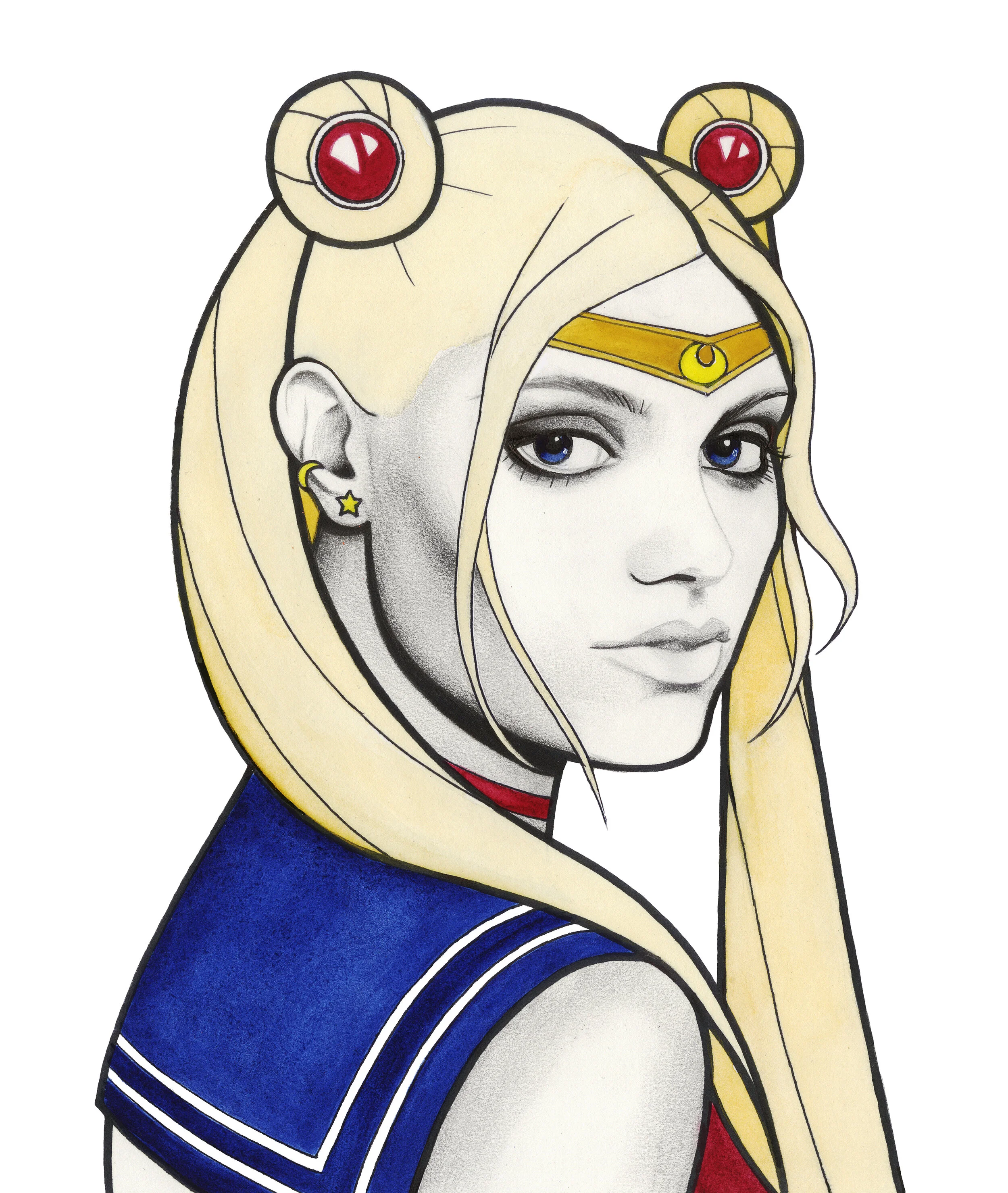 Taylor Momsen as Sailor Moon (colored)