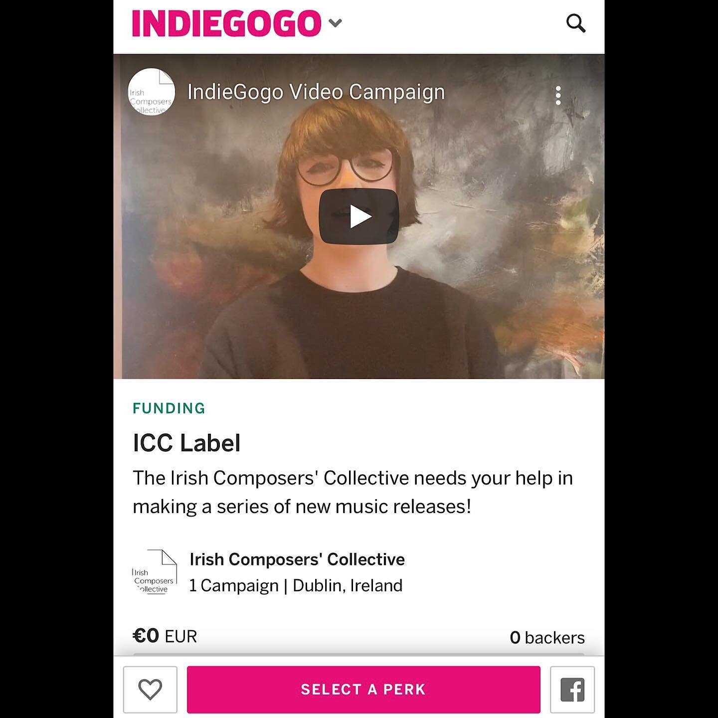 We've lit the fuse, now you can help us make 2021 go off with a bang!

The Irish Composers' Collective is happy to announce the launch of our Indiegogo fundraising campaign to create our own record label.

We have some great perks available for each 