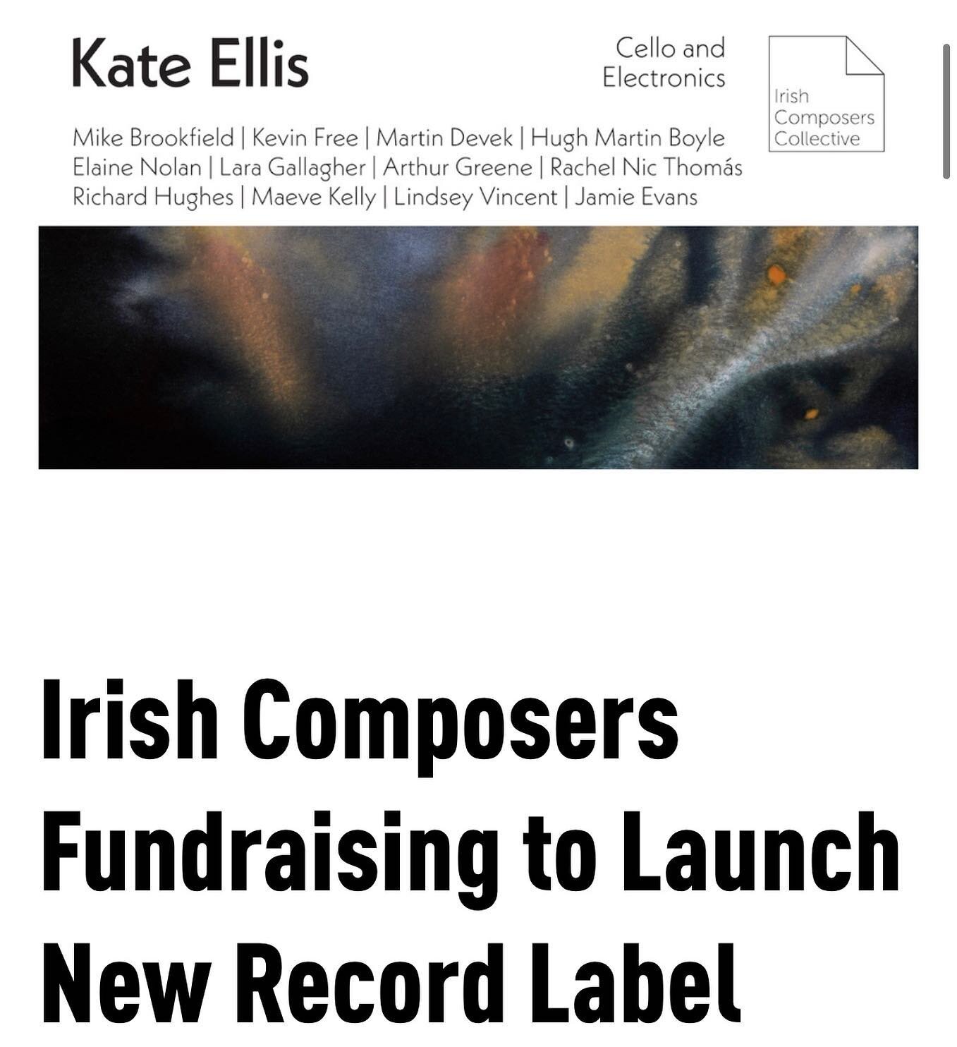Thank you to the @journalofmusic for their article around our fundraiser for the record label! 💿 We have some exciting news regarding the campaign that we will be sharing soon✨
.
.
.
#irishcomposers #irishcomposerscollective #recordlabel #icclabel #