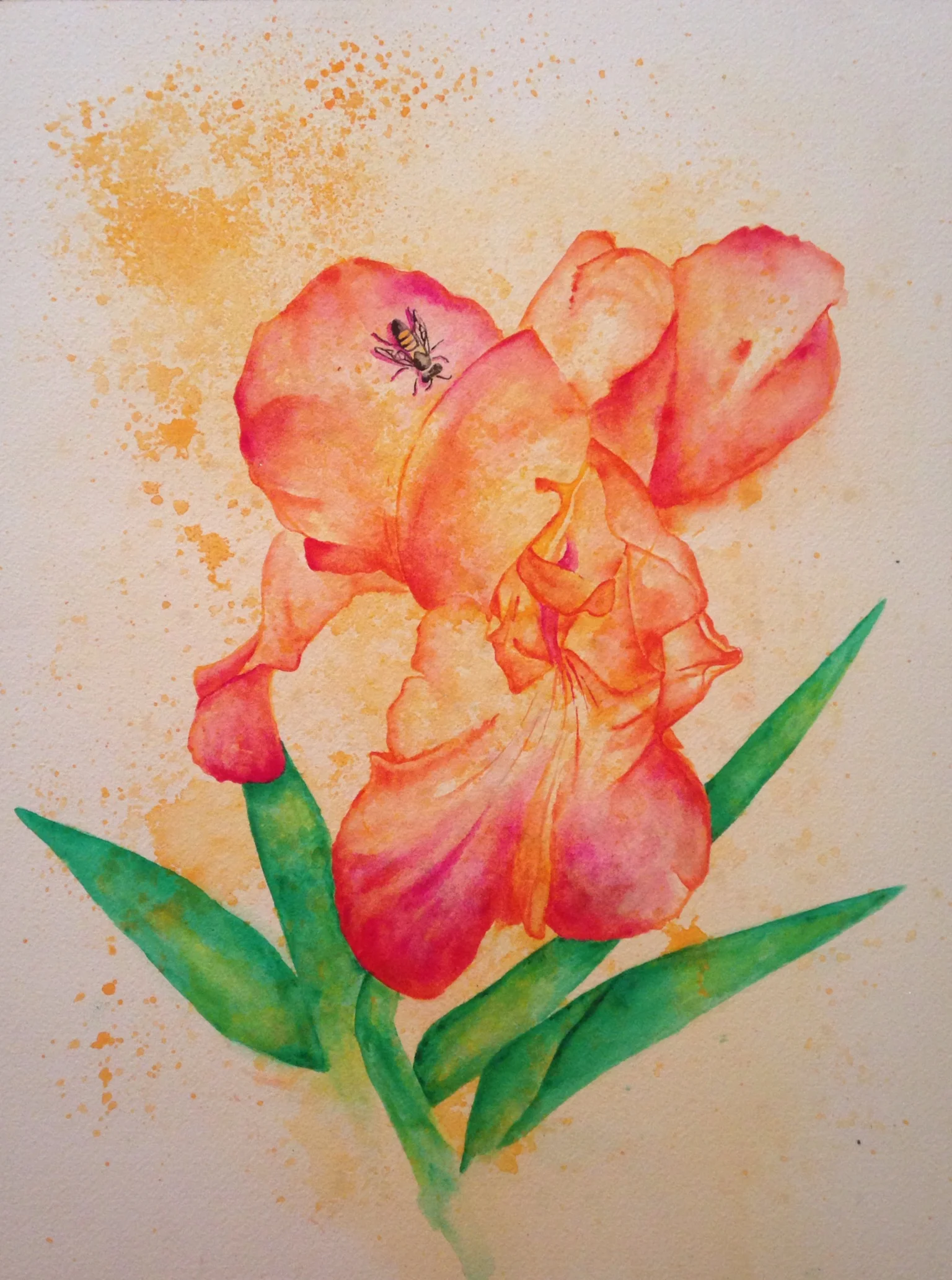 Altruism in Nature salt scrubbed water color on cold press paper 12" x 16" $500