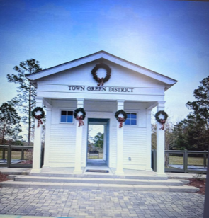 White Building with Flag