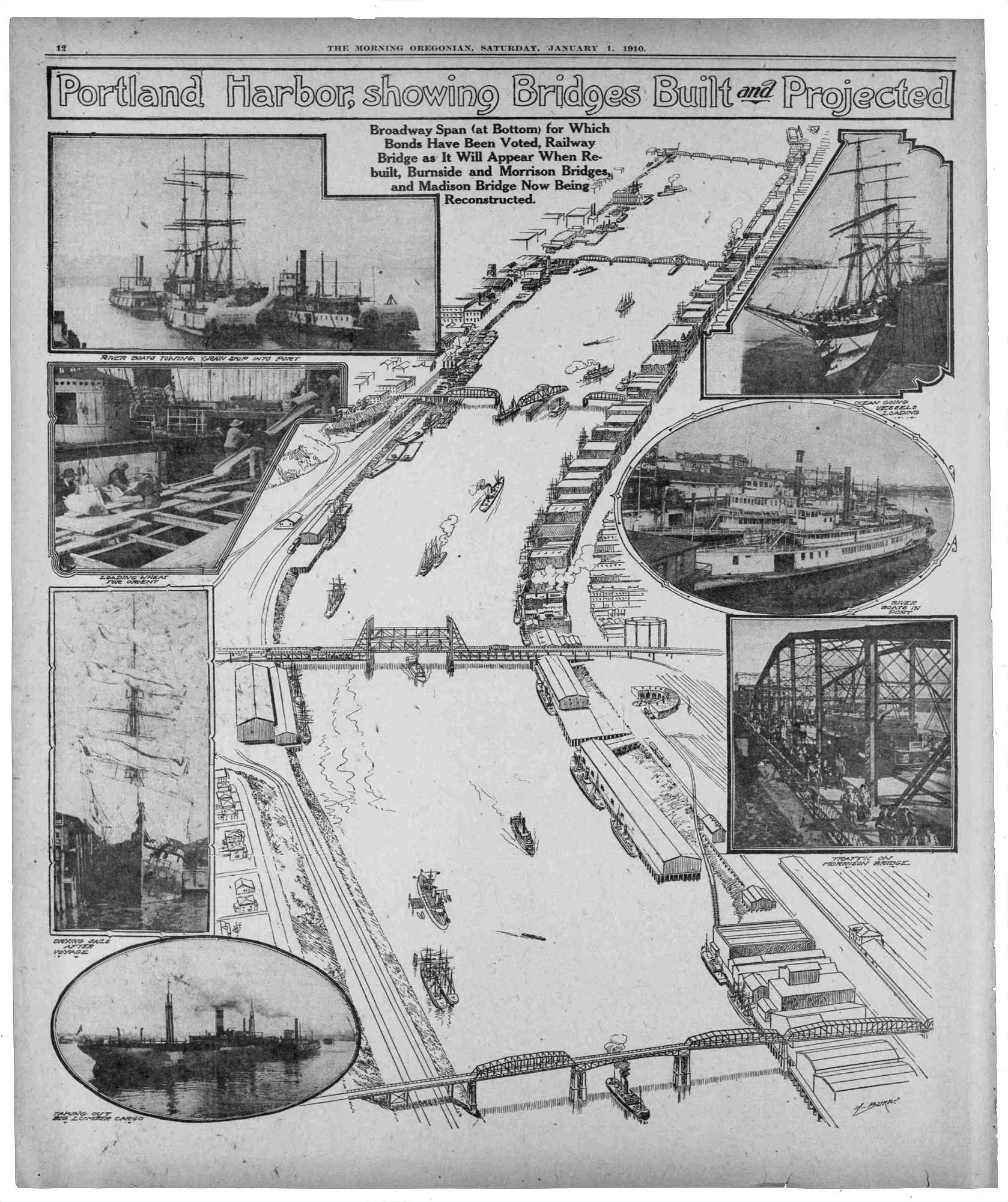 A poster from 1910 designed to build excitement for bridge construction. ( Via )