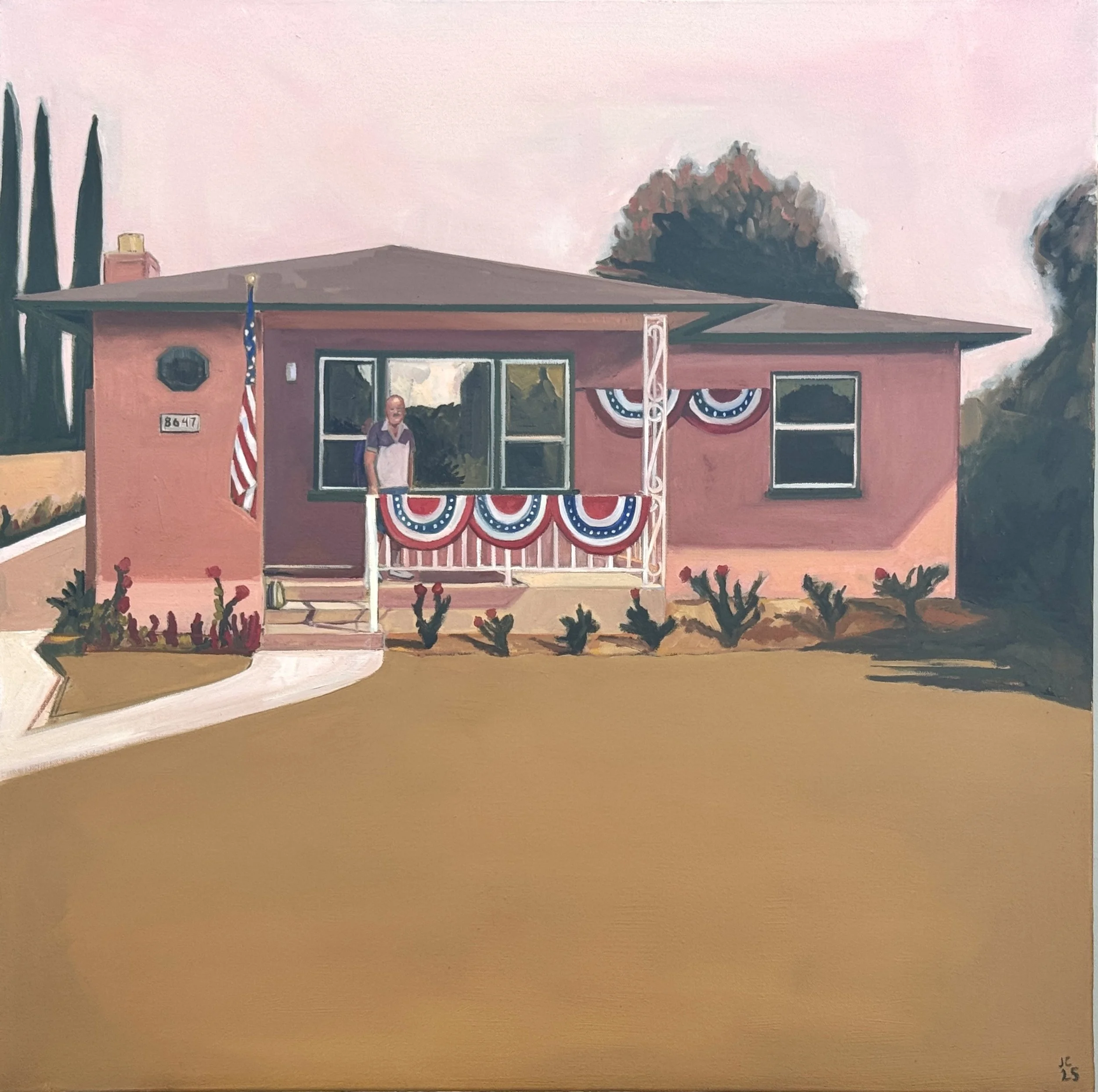 That House with the Bunting 30x30