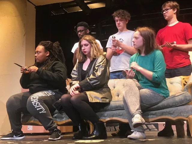 The iconic board game characters (CJ Jamerson, Andrew Heady, Hayden Belue, Mackenzie Kuykendoll, Rachel Christopherson, Kaitlyn Poindexter) of Clue come to life as they receive their infamous murder weapons for the first time.