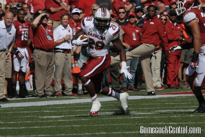 Staff Photo by Paul Collins: The Gamecocks ran for 27 touchdowns in 2013.