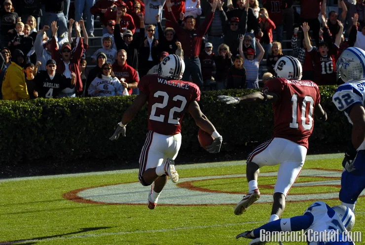 Staff Photo by C.J. Driggers: Wallace's run is still the longest for any Gamecock under Steve Spurrier.