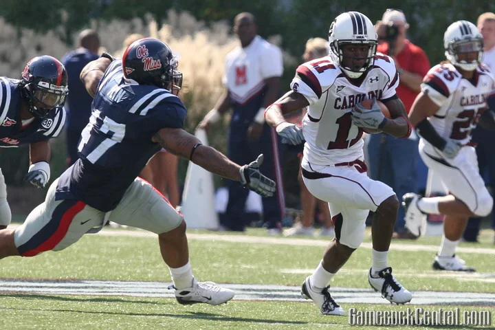 Staff Photo by C.J. Driggers: Kenny McKinley finished with 58 yards on four catches against the Rebels.