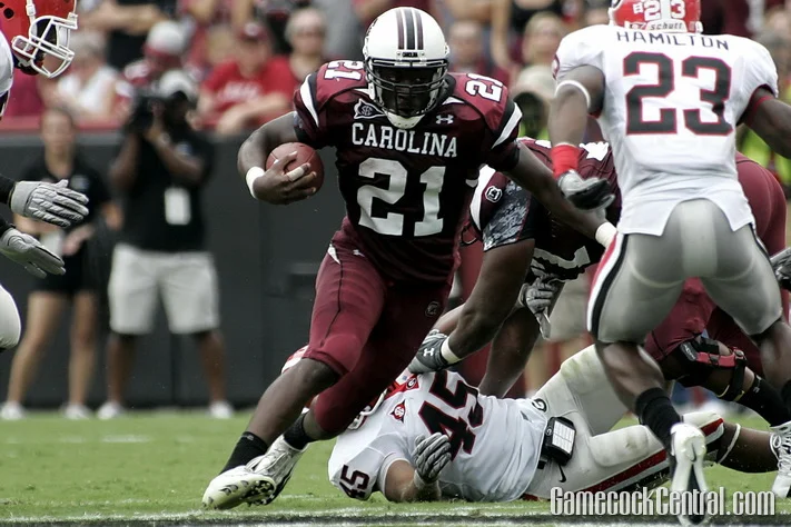 Staff Photo by Chris Gillespie: In his SEC debut, Marcus Lattimore ran for 182 yards and two touchdowns.