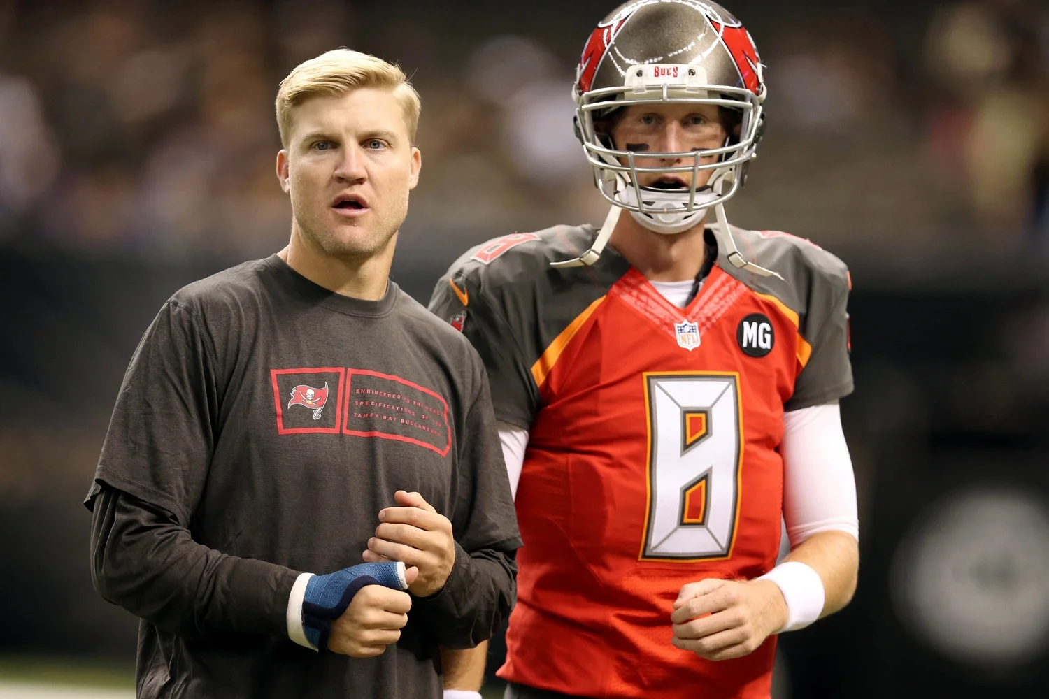 Mike Glennon, seen here with former child star Zachary Ty Bryan, or Josh McCown. Can't really tell.