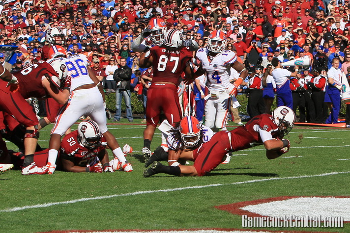 Staff Photo by Paul Collins: Brandon Wilds helped lead the Gamecock rushing attack against Florida in 2012.