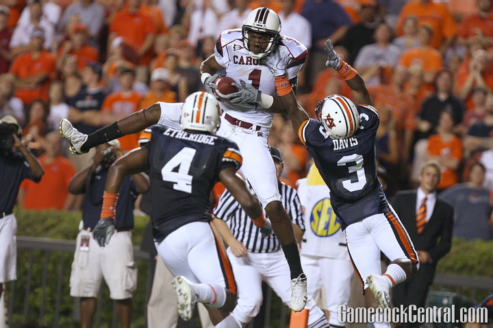 Staff Photo by C.J. Driggers: Alshon Jeffery had 1,157 of Stephen Garcia's 3,059 passing yards in 2010.