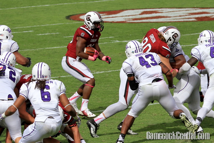 Staff Photo by Paul Collins: Williams rushed for 110 yards on 11 carries against the Paladins. 